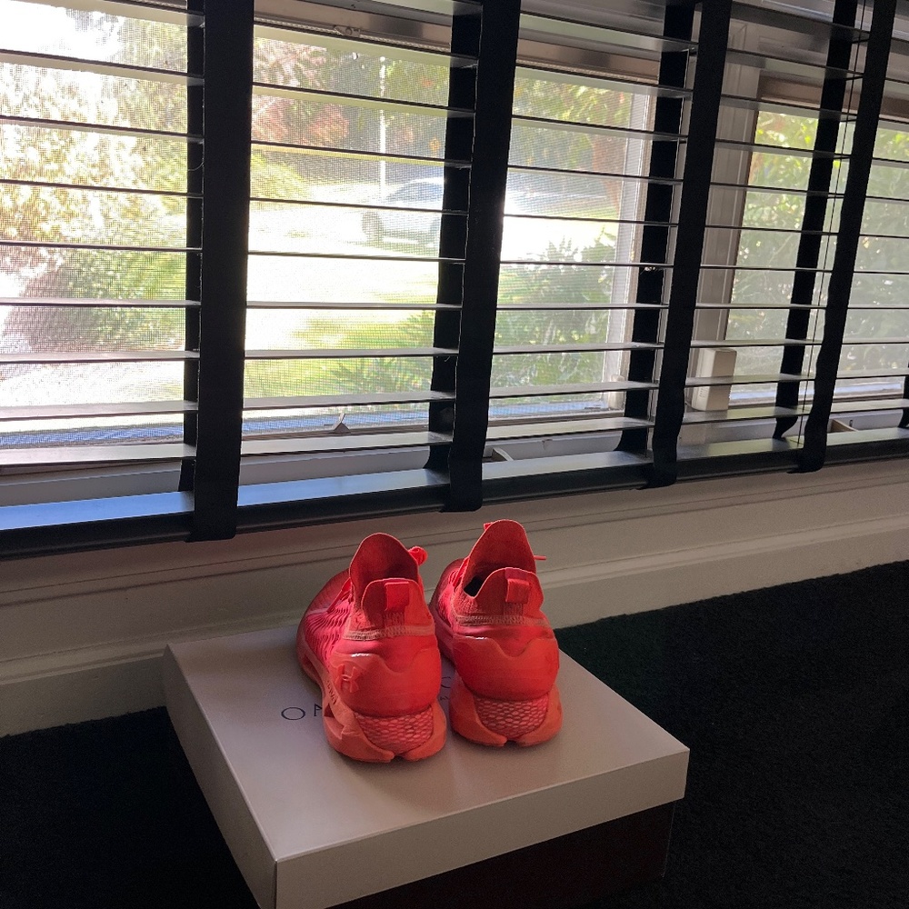 Women's Vibrant Orange Sneakers - Picture 3 of 4